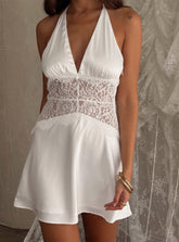Klairee Lace Mini Dress White