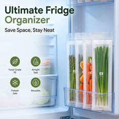 🥬 50/100PCS Reusable Long Food Storage Bags, Double-Zip Seal Freshness Bags for Kitchen