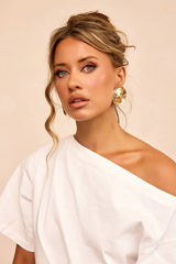 Aurelia Sculpt Earrings - Gold
