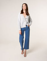 Vertical Stripe Diamante Jeans