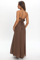High Streets Strapless Maxi Dress Mocha