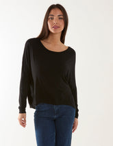 Batwing High Low Top