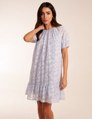Jacquard Smock Mini Dress