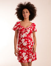 Ring Detail Milkmaid Mini Dress