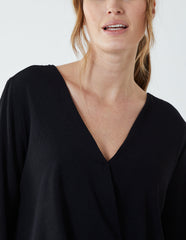 Crossover Woven Plain Blouse