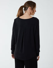 Crossover Woven Plain Blouse