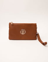 Detailed Zip Up Purse With Detachable Strap