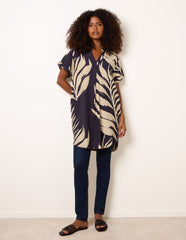Palm Print Tunic Top