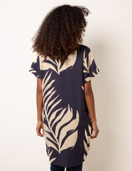 Palm Print Tunic Top