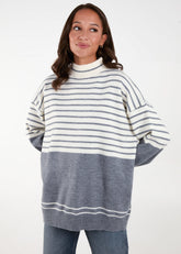 Mixed Stripe Round Neck Jumper