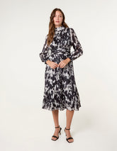 High Neck Midi Dress