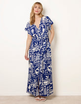 Tropical Block Print Dress