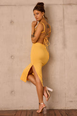 Loveship Midi Dress - Mustard