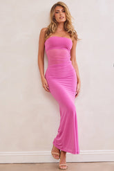 Montana Curve Maxi Dress - Pink