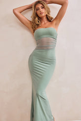 Montana Curve Maxi Dress - Sage