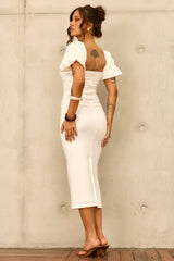 Our Memories Jersey Midi Dress - White