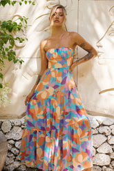 Outta Here Maxi Dress - Orange Multi