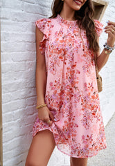 Tinah Ruffle Floral Mini Dress