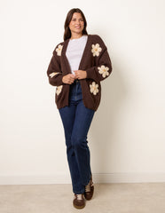 Daisy Large Flower Cardigan