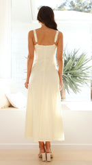 Romy Maxi Dress - Yellow / White