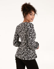 Wrap Front Tie Back Top