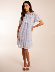 Jacquard Smock Mini Dress