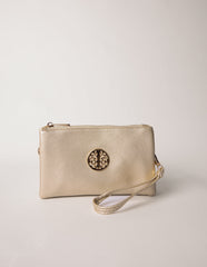 Detailed Zip Up Purse With Detachable Strap