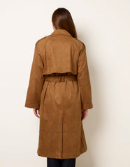Suedette Trench Coat