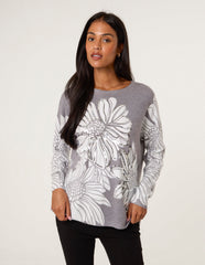Large Sequin Flower Jumper