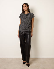 Cowl Neck Draped Top