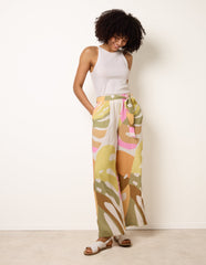 Paper Bag Wide Leg Trousers