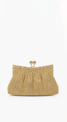 Costanza Rhinestone Luxury Evening Clutch - Gold