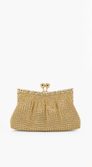 Costanza Rhinestone Luxury Evening Clutch - Gold