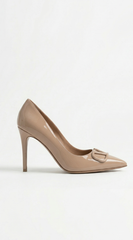 Sierra Pointed Toe Pumps - Beige