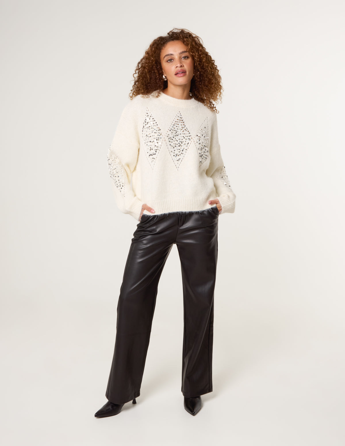 Diamond Sequin Jumper